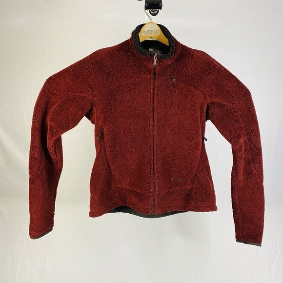 Patagonia Jackets & Blazers - VTG Patagonia Womens Red Polartec Polyester Full Zip Pile Jacket Medium M